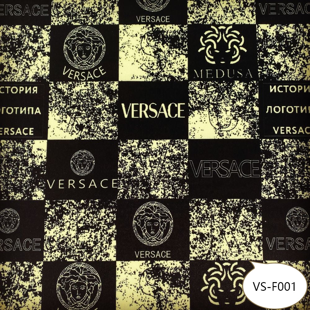 Designer inspired Versace Pattern digital printed spandex knitted fabrics