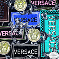 Designer inspired Versace Pattern digital printed four way spandex fabrics